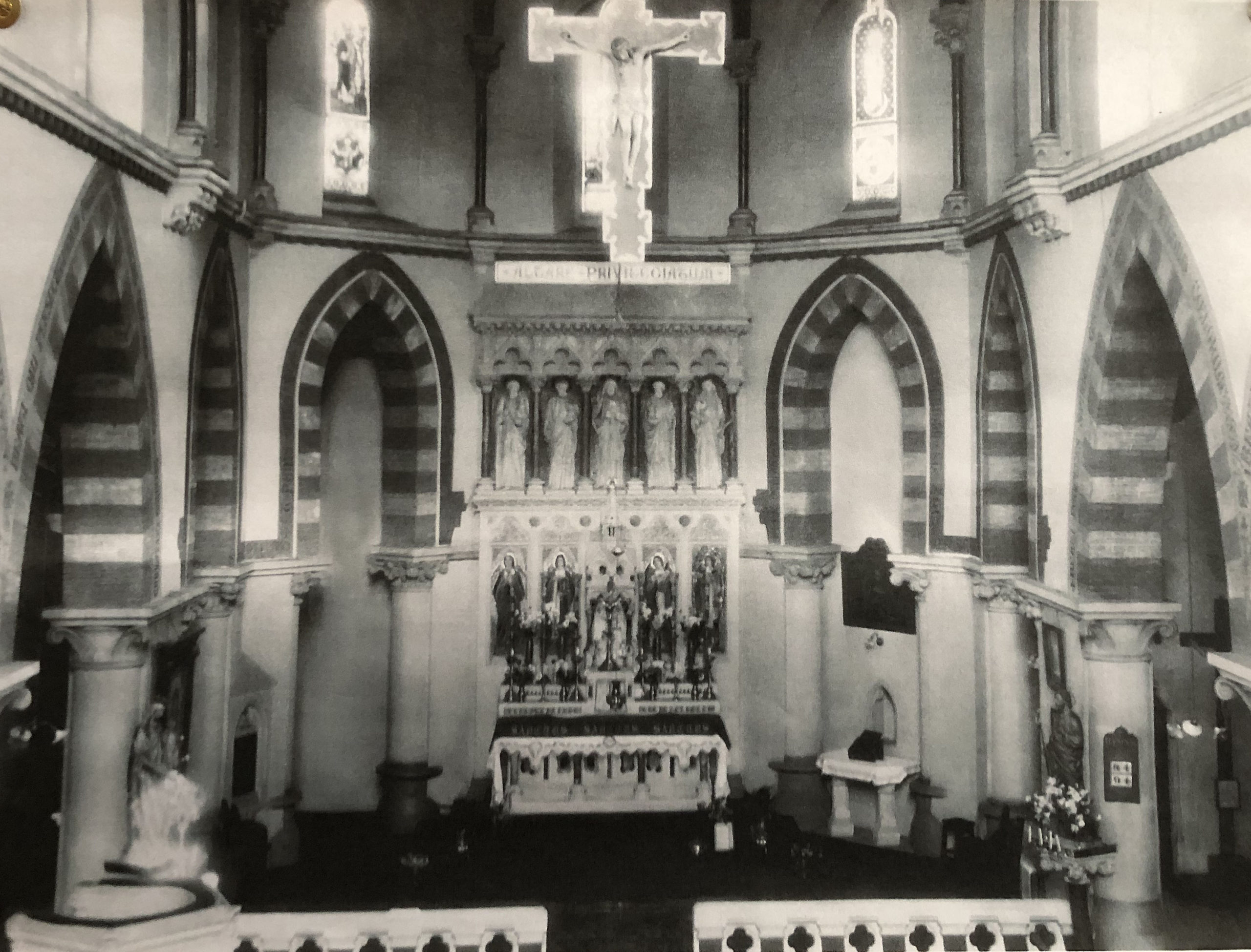 St Pancras Catholic Church view of the old interior